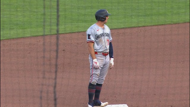 Brooks Lee steals his first career base