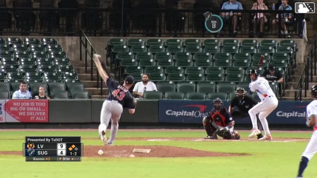 Brady Basso's fourth strikeout in scoreless relief