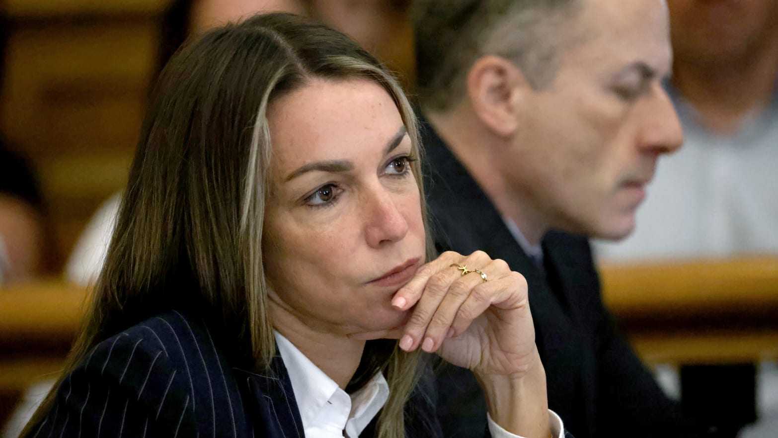 Karen Read listens to testimony during her murder trial.