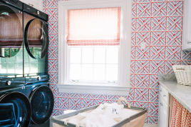 How Interior Designer Parker Bowie Larson Freshened Up Her Laundry Room with Colorful Design & Bespoke Laundry