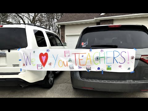 Valerius Elementary Teacher Parade March 2020