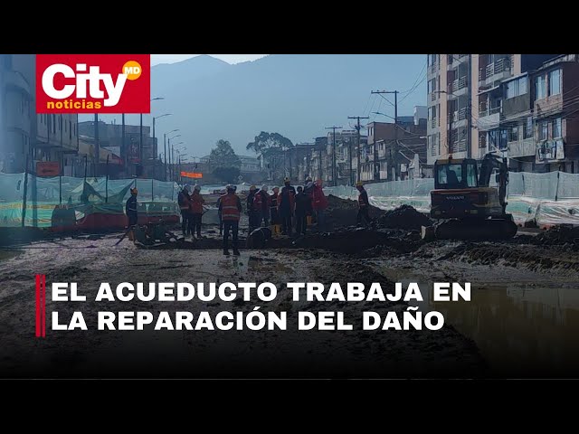 Daño en obra del metro dejó sin agua a cuatro barrios de Bogotá