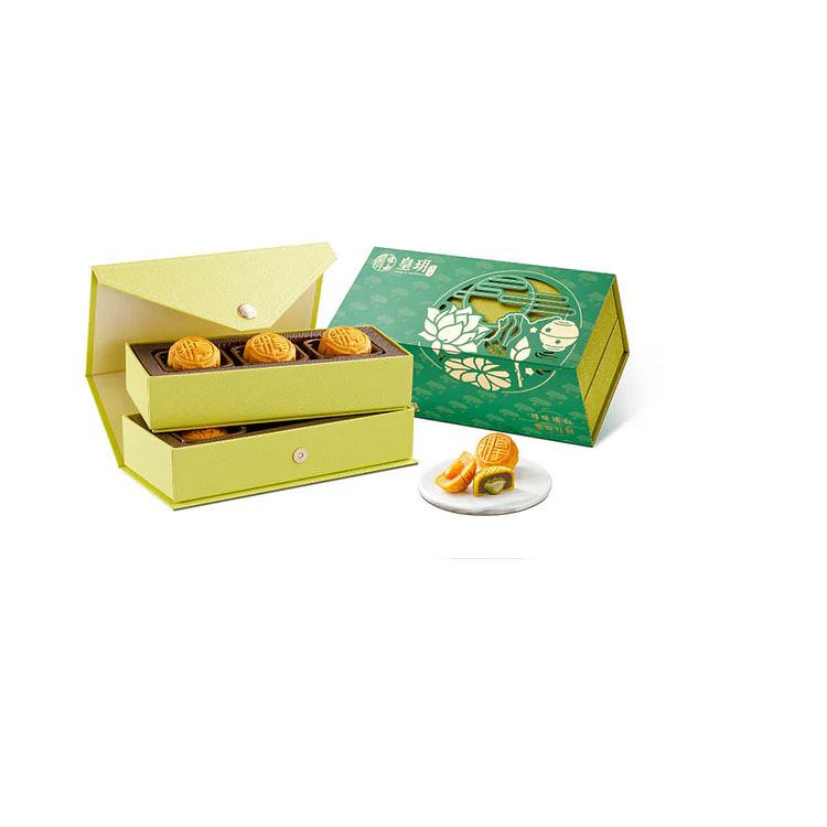 Imperial Patisserie Mooncakes -Lava Sea Salt Caramel Custard & Lava Green T