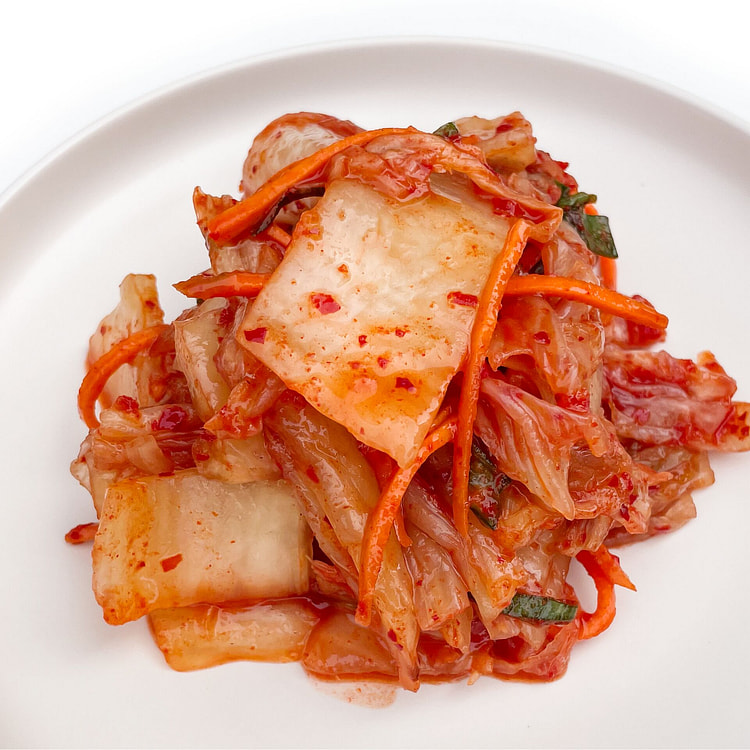 Sliced kimchi