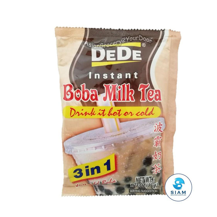 DeDe Instant Boba Milk Tea 35g x 12 packets, Thai Beverage