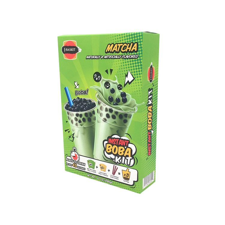 J-Basket Matcha Tea Boba Kit 3 Cups (Taiwan)