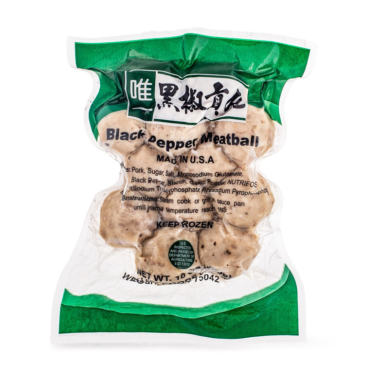 Weiyee Black Pepper Meat Balls, Frozen