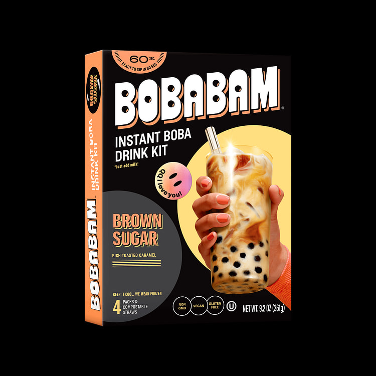 BOBABAM Brown Sugar Instant Boba Drink Kit