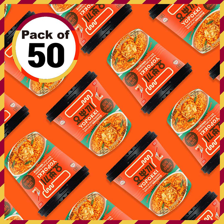 Kimchi Rabokki Cup Ramen Noodle, 50 EA (Stock: US warehouse)