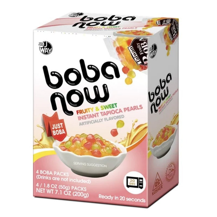 JWAY Fruity&Sweet Instant tapioca pearls-4 BOBA PACKS (Drinks are not inclu