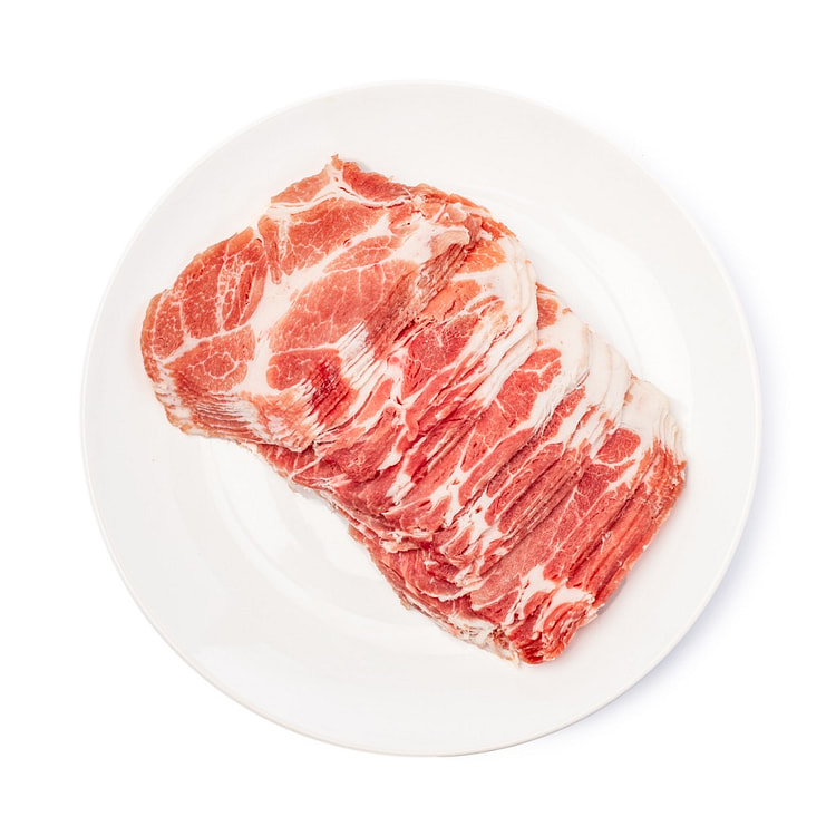 Thin Sliced Pork collar for Shabu Shabu, Frozen