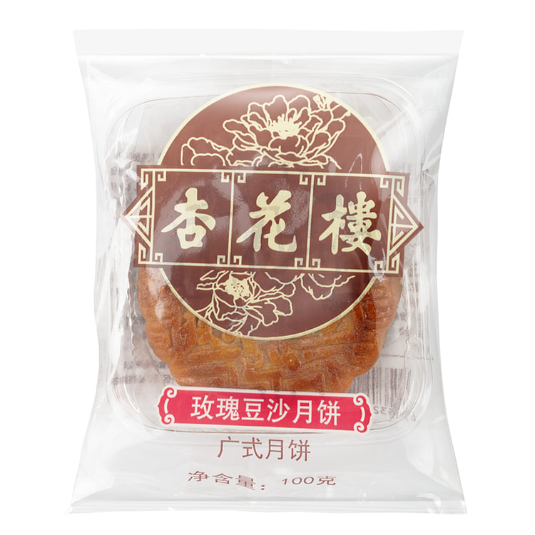 Xing Hua Lou Rose Bean Paste Moon Cake 1pc