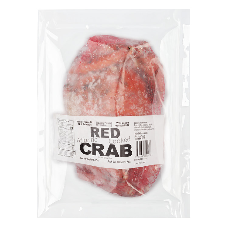 Sweet Red Atlantic Crab (Cooked) Frozen 15-17 oz