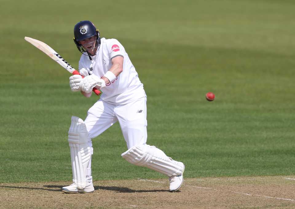 Fletcha Middleton works into the leg side, Hampshire vs Durham, County Championship, Division One, Utilita Bowl, May 10, 2024