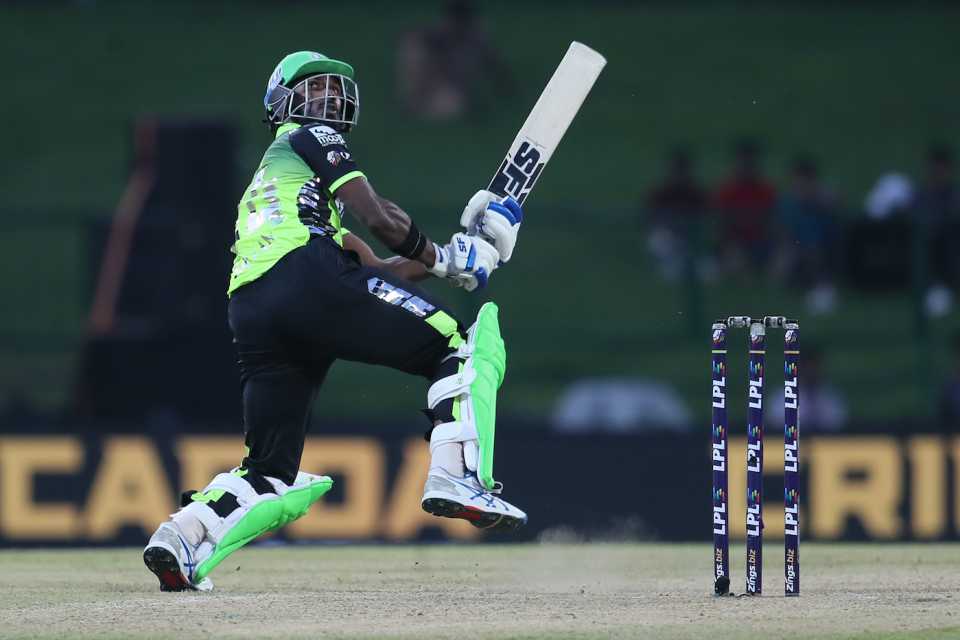 Sahan Arachchige hit the match-winning boundary off the last ball, Galle Marvels vs Jaffna Kings, Lanka Premier League 2024, Pallekele, July 2, 2024