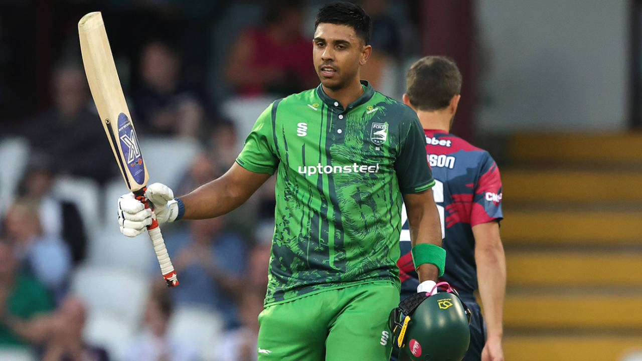 Rishi Patel made his second T20 hundred, Northamptonshire vs Leicestershire, Vitality Blast, Wantage Road, June 21, 2024