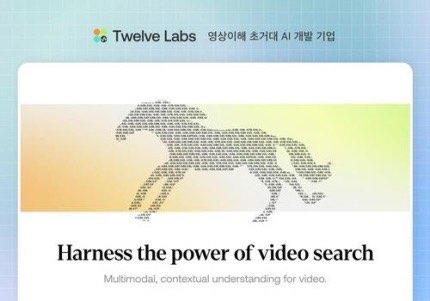 This image provided by Twelve Labs shows the generative AI startup's logo and promotional language about its AI technologies. (PHOTO NOT FOR SALE) (Yonhap)