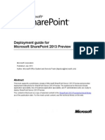 Deployment Guide For SharePoint 2013 Preview