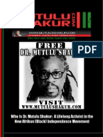 Who Is DR Mutulu Shakur A Lifelong Activist in The New Afrikan Independence Movement