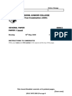 SRJC 2009 GP Paper 1 (Insert)