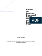 L Green, J Howells & I Miles 2001 Services and Innovation: Dynamics of Service Innovation in The European Union