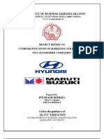 Comparative Study of Maruti and Hyundai