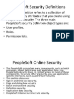 PeopleSoft Security Definitions