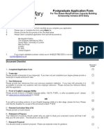 Postgraduate Application Form: For The Queen Mary/Pakistan Capacity Building Scholarship Scheme 2010 Entry