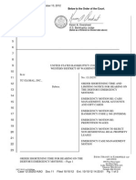 Entered On Docket October 10, 2012: Below Is The Order of The Court