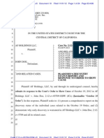 Plaintiffs Discovery Status Report and Response To Order To Show Cause