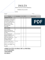 Inglés Criterios Primera Evaluación Primaria