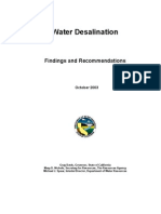 Water Desalination Findings-Recommendations