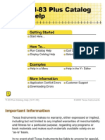 TI-83 Plus Catalog Help: Getting Started