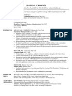 MBA Resume Sample