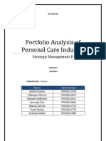 Portfolio Analysis - Personal Care - Group 2 - Section C PDF