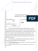 E.D.CA ECF 79 - 2013-03-01 - Grinols V Electoral College - ORDER Denying Motion For Reconsideration