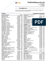 The Drink Shop Retail Price List