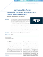 An Empirical Study of The Factors Influencing Consumer Behaviour in The Electric Appliances Market