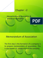 Chapter:-2: Memorandum of Association & Articles of Association