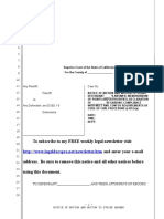 Sample Motion To Strike An Answer To A Complaint For California