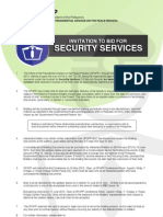 Invitation To Bid - Security Services