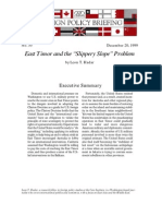 East Timor and The &quot Slippery Slope&quot Problem, Cato Foreign Policy Briefing No. 55