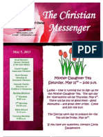 The Christian Messenger: Mother-Daughter Tea Saturday, May 11 2:00 P.M