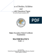 Mathematics Title, Table of Contents, Foreward Preface