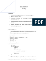 Praktikum 9 Sorting