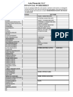 Axia Financial Worksheet