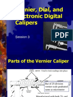 Vernier, Dial, and Electronic Digital Calipers: Session 3