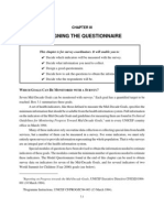 Designing The Questionnaire: This Chapter Is For Survey Coordinators. It Will Enable You To