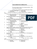 Mock Boad Examination in Criminalistics