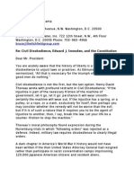 Lou Snowden's Open Letter To President Barack Obama Entitled "Civil Disobedience, Edward J. Snowden, and The Constitution".